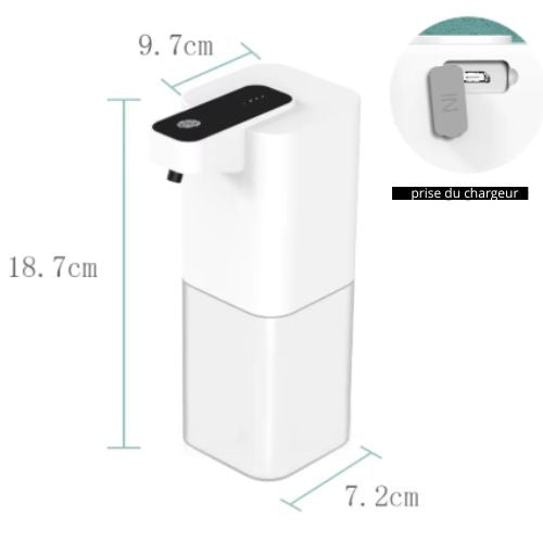 distributeur de savon automatique dimensions