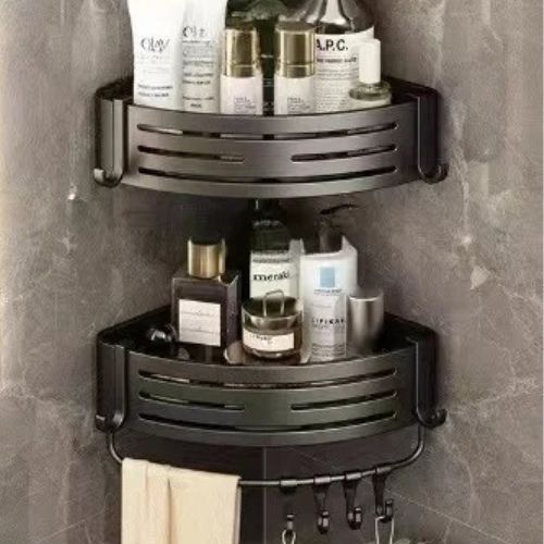 etagere dans douche angle plus variante deux noires