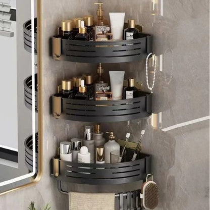etagere dans douche angle plus variante trois noires