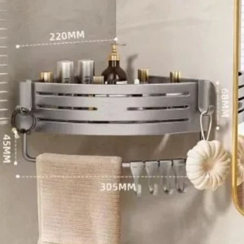 etagere dans douche angle plus variante une grise