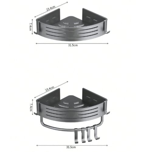 etagere dans douche deux dimensions