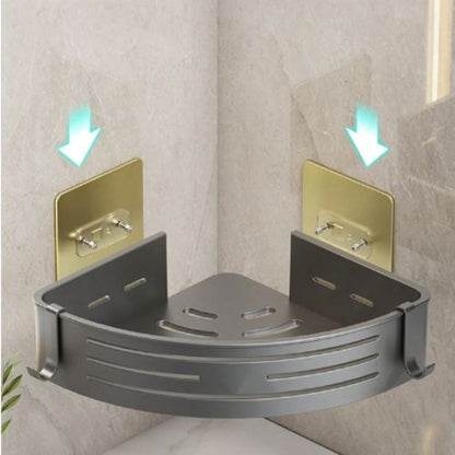 etagere dans douche grise vide explication fixation