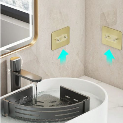 etagere dans douche grise vide mise nettoyage sous eau