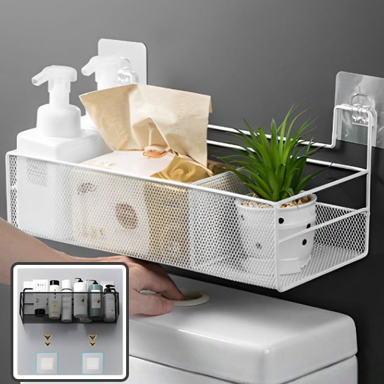 etagere salle bain blanche exemple toilettes image installation