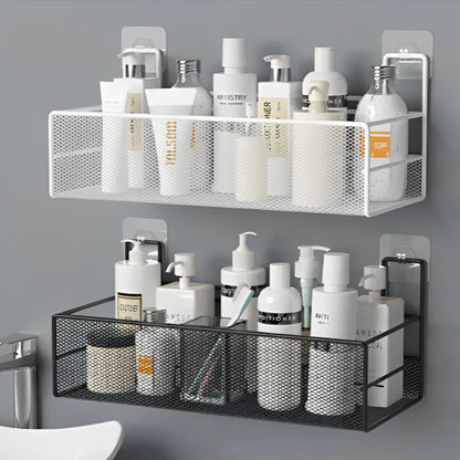 etagere salle bain blanche haut noire bas pleines produits