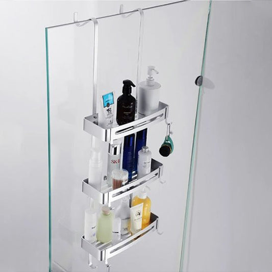 etagere suspendue argente trois niveaux