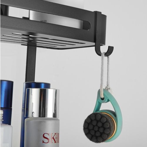 etagere suspendue noire vue pres crochet