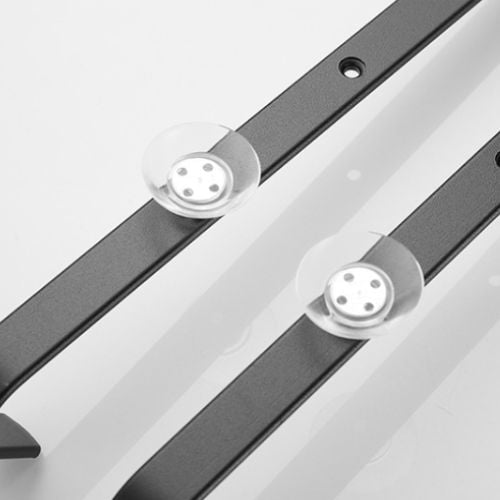 etagere suspendue noire vue pres ventouses