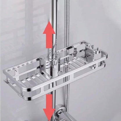 etagere suspendue sur barre deux fleches rouges