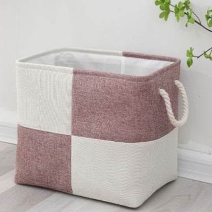 panier de rangement blanc rose