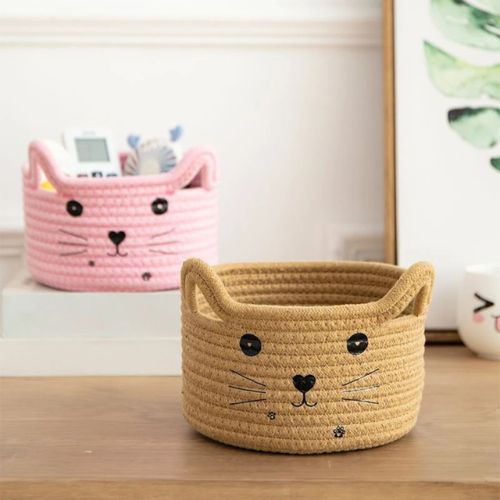 panier de rangement deux rose derriere cafe