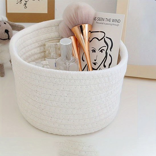 panier rangement blanc produits maquillage