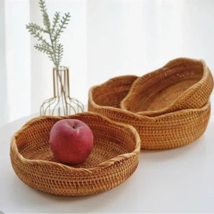 panier rangement en osier vagues trois pomme vase