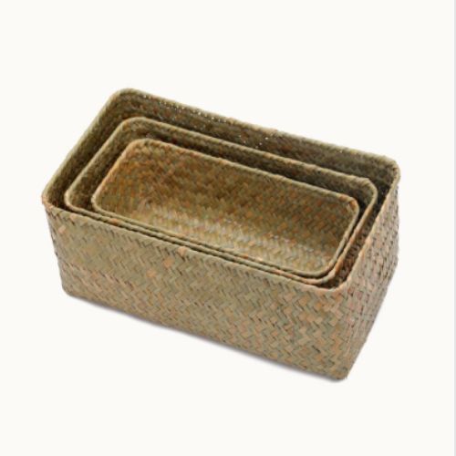 panier rangement osier trois fonces uns dans autres