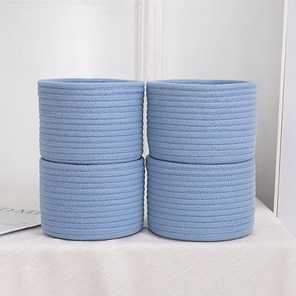 panier rangement quatre bleus