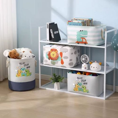 panier rangement trois rectangles dans etagere un rond sur sol