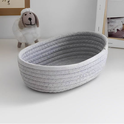 paniers de rangement bleu vide