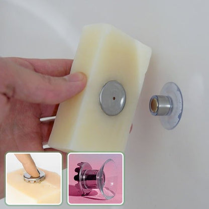 porte savon aimante avec savon beige plus deux images