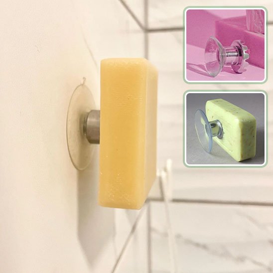 porte savon aimante presentation avec savon orange vertical plus deux images