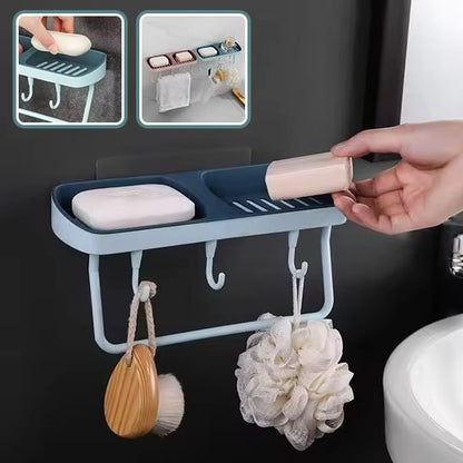 porte savon mural bleu deux encadres