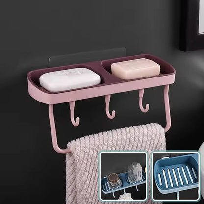 porte savon mural rose deux encadres