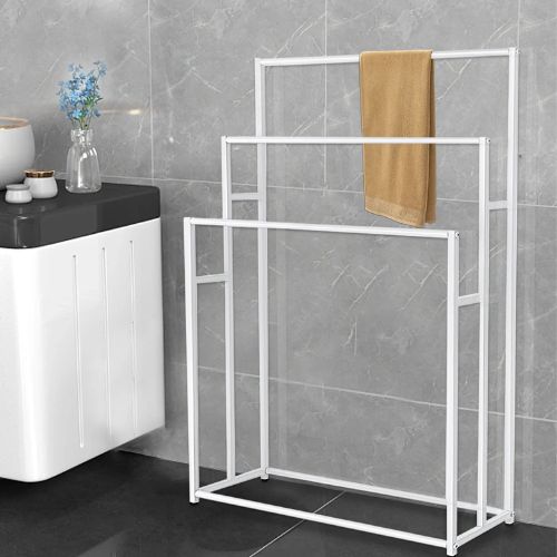 porte serviette blanc une serviette beige droite meuble