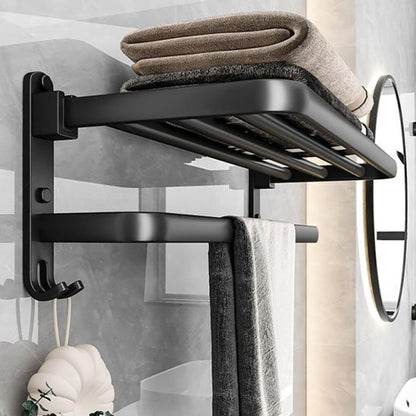 porte serviette mural noir mat vue gauche