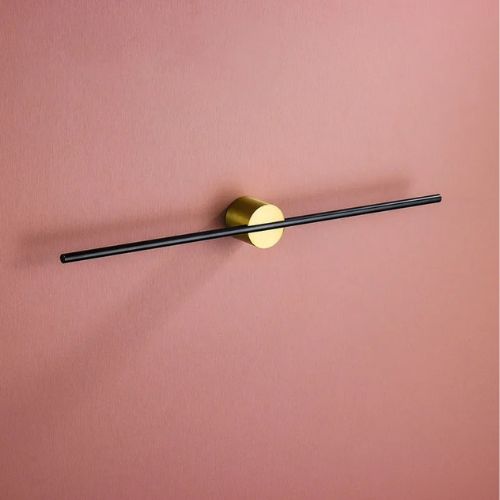 porte serviette mural salle de bain barre oire base doree fond rose