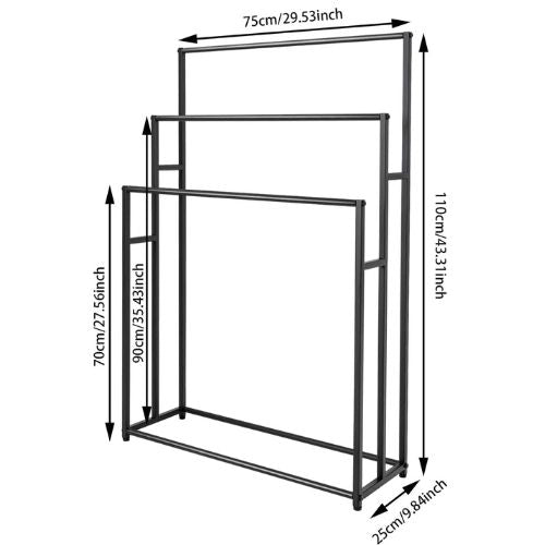 porte serviette noir dimensions
