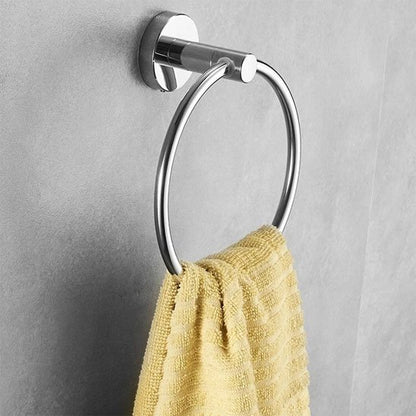 porte serviette salle de bain mural argent serviette orange