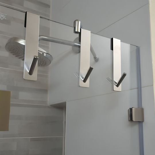 porte serviette suspendu trois argent