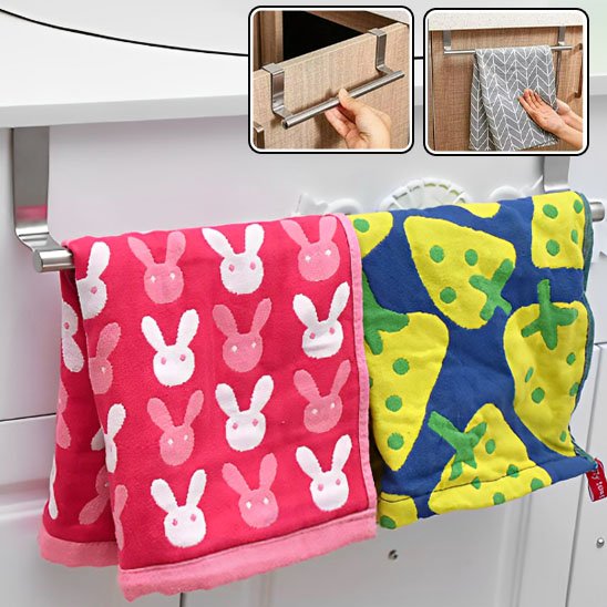 porte serviettes dessus deux essui mains plus deux images