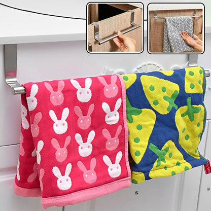 porte serviettes dessus deux essui mains plus deux images