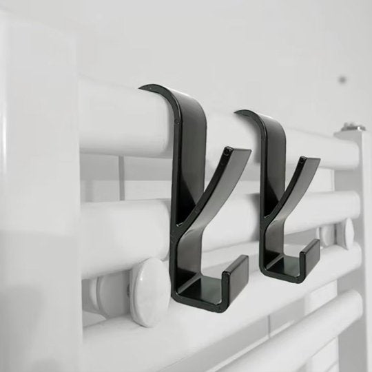 porte serviettes deux crochets noirs