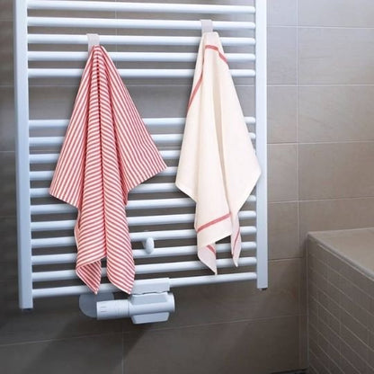 porte serviettes deux serviettes rose blanche