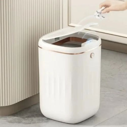 poubelle salle de bain main jette papier