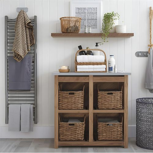 rangements paniers osiers etagere porte serviettes panier linge sale